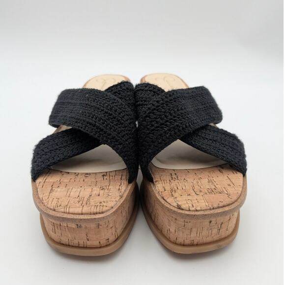 Jessica Simpson Ediza Women's Crochet Platform Sandals Black Size US8.5M EU39.5 - Picture 6 of 13